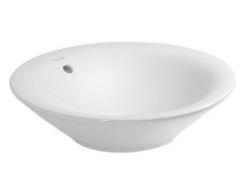 Раковина DURAVIT Starck 1, 33х33х17 см, накладная, круглая, санфарфор, цвет белый, без отверстия/площадки под смеситель, слив/перелив