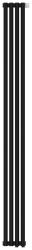 Радиатор отопления Сунержа Эстет-1 EU50 правый 1800х180 4 секции, цвет матовый чёрный, нижнее правое подключение, нержавеющая сталь, трубчатый