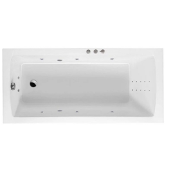 Ванна Excellent Aquaria SMART NANO, 140х70 см, акриловая, цвет- белый/хром, (с гидромассажем), с каркасом, прямоугольная, правосторонняя/левосторонняя, правая/левая, универсальная, приставная/встраиваемая
