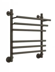 Полотенцесушитель Двин F Primo 60/50, водяной (1"-3/4"-1/2" К3 графит), универсальное подключение, нержавеющая сталь, настенный, форма лесенка, цвет графит, к отоплению и ГВС, для отопления, обогрева в ванной