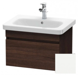 Тумба/шкафчик для консоли/столешницы Duravit DuraStyle под раковину 60х54,8х51,2 см, подвесная, ДСП, цвет: каштан темный/белый матовый, 1 выдвижной ящик, прямоугольная