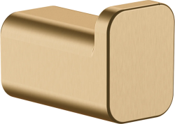 Крючок Hansgrohe AddStoris, размер 1,6х2,1х3 см, настенный, латунь, форма квадратная, для полотенца в ванную/туалет/душевую кабину, цвет шлифованная бронза