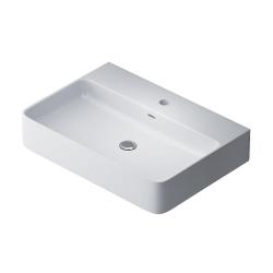 Раковина накладная 60 AM.PM Func 600х420х125 мм фарфоровая, прямоугольная, цвет белый, с отверстием под смеситель, слив-перелив