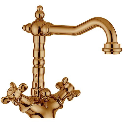 Смеситель для раковины Webert Ottocento двухвентильный, поворотный, длина 170 мм, латунь, цвет бронза