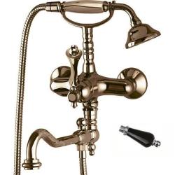 Смеситель для ванны/душа Cezares Margot, настенный, однорычажный, поворотный, длина 295 мм, керамический, латунь, цвет бронза