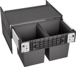 Система сортировки отходов BLANCO SELECT II Compact 60/2 45х56,2х36,1 прямоугольная, пластик, два контейнера, цвет серый, в кухонную тумбу, выдвижная