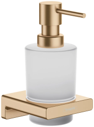 Дозатор Hansgrohe AddStoris для жидкого мыла, настенный, металл/стекло, цвет шлифованная бронза, емкость дозатора объемом - 200 мл, для кухни/ванной