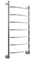 Полотенцесушитель Двин R 100/50, водяной (1"-1/2" К1  Полированный), универсальное подключение, нержавеющая сталь, настенный, форма лесенка, цвет хром, к отоплению и ГВС, для отопления, обогрева в ванной