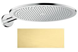 Верхний душ AXOR ShowerSolutions 350 1jet, с держателем, настенный монтаж, круглый, с 1 режимом, размер 35 см, металлический, цвет: шлифованная медь, для душа/ванной