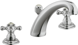 Смеситель для раковины/умывальника KLUDI ADLON двухвентильный, неповоротный, длина излива 145 мм, латунь, цвет хром