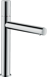 Смеситель для раковины/умывальника Axor Uno 200, однорычажный, с рукояткой zero, фиксированный излив, длина излива 19,8 см, керамический, латунь, цвет хром, с незапираемым сливным набором