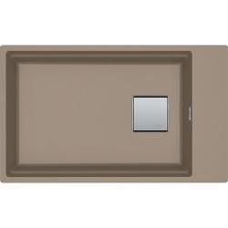 Мойка кухонная Franke KUBUS 2 KNG 110-62, 76х46 см, врезная, искусственный гранит (Fragranite+), прямоугольная, цвет миндаль, без отверстия под смеситель, без крыла, оборачиваемая