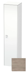 Пенал Duravit Brioso R, 42x36x177 см, подвесной, (правый), с дверцей, с полкой, со стеклянными полками, цвет: сосна серебристая/хром, в ванную комнату
