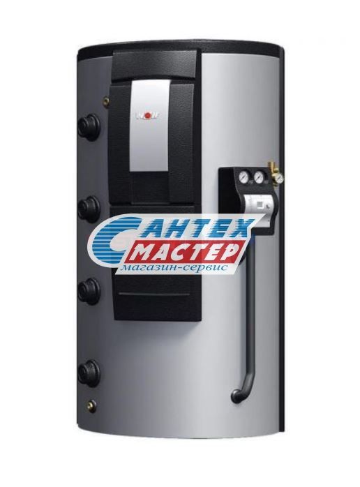 Бойлер 900 л Wolf BSP-1000-SL косвенный, напольный, вертикальный, накопительный тип, 2110х1000 мм, (цвет серый, круглый) с боковой подводкой