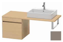 Тумба/шкафчик для консоли/столешницы Duravit DuraStyle под раковину 70х54,8х51,2 см, подвесная, ДСП, цвет: натуральный дуб/базальт, 1 выдвижной ящик, прямоугольная