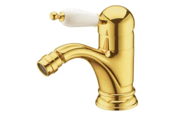 Смеситель для биде Boheme Tradizionale Oro, однорычажный, неповоротный, керамический, длина излива 125 мм, латунь, цвет золото