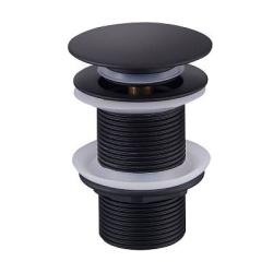 Донный клапан Raglo R600.02.06, без перелива, цвет черный, click/clack, 66 мм, латунь, для раковины/умывальника 