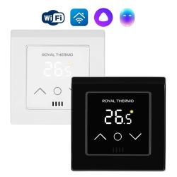 Терморегулятор Royal Thermo Sensonite RTS-16 WiFi для систем электрического теплого пола (белая/черная панель) сенсорное управление