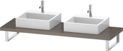 Столешница Duravit Brioso, для консоли, консольное полотно, 80х55 см, ДСП, прямоугольная, цвет: базальт,  для двух раковин/умывальников/рукомойников, 2 выреза под раковину, установка по краям