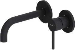 Смеситель для раковины/умывальника Damixa Scandinavian Pure, встраиваемый, однорычажный, неповоротный, керамический, длина излива 181 мм, латунь, цвет черный матовый