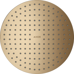 Верхний душ AXOR ShowerSolutions 250 1je, потолочный/скрытый монтаж, круглый, с 1 режимом, размер 25 см, металлический, цвет: полированная бронза, для душа/ванной