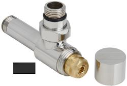 Вентиль Сунержа угловой под шестигранник G 1/2" НР х G 1/2" НР, цвет тёмный титан муар