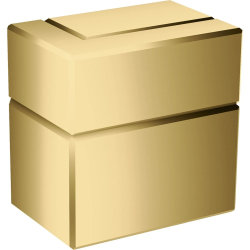 Вентиль Axor Edge запорный, скрытого монтажа, настенный, квадратный, латунь, цвет: полированное золото, встраеваемый/встроенный, для ванны/душа