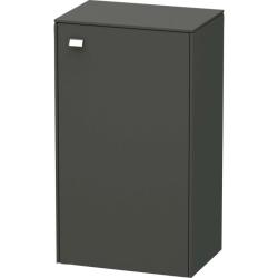 Полупенал Duravit Brioso R, 27х19,6х61 см, подвесной/напольный, (правый), с дверцей/одностворчатый, со стеклянными полками, цвет: графит матовый/хром, в ванную комнату
