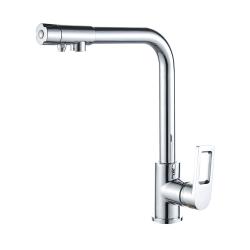 Смеситель для кухни/мойки VIEIR, с подключением под фильтр, однорычажный, поворотный, биканальный, керамический, длина излива 270 мм, латунь, цвет хром