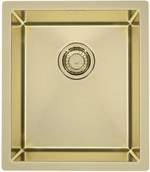 Мойка кухонная ALVEUS QUADRIX MONARCH 20 GOLD 39х45х20 см, слив 90, врезная вровень со столешницей, нержавеющая сталь с PVD покрытием, прямоугольная, цвет золото, без отверстия под смеситель Мойка кухонная ALVEUS QUADRIX MONARCH 20 GOLD 39х45х20 см, слив 90, врезная вровень со столешницей, нержавеющая сталь с PVD покрытием, прямоугольная, цвет золото, без отверстия под смеситель