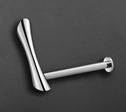 Держатель для туалетной бумаги Art&Max Elegant, без крышки, хром, настенный, латунь, форма округлая, для туалета/ванной, бумагодержатель