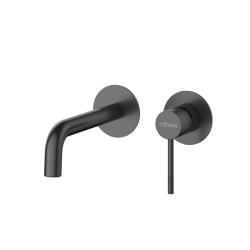 Смеситель для раковины Cezares Relax встраиваемый, однорычажный, длина излива 200 мм, неповоротный, керамический, нержавеющая сталь, цвет черный матовый, внутренний/скрытый монтаж RELAX-BLI2-1-NOP-W0