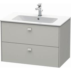 Тумба под раковину Duravit Brioso, 102х47,9x55,3 см, подвесная, 2 выдвижных ящика, ДСП, цвет: бетонно-серый, шкафчик навесной, механизм доводчика, прямоугольная, правая/левая, в ванную комнату