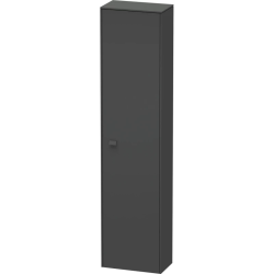 Пенал Duravit Brioso R, 42x24x177 см, подвесной, (правый), с дверцей, с полкой, со стеклянными полками, цвет: графит матовый, в ванную комнату