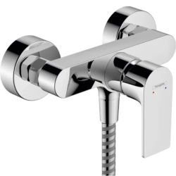 Смеситель для душа Hansgrohe Rebris E, однорычажный, керамический, настенный, наружнего/внешнего монтажа без излива, без шланга/лейки, латунь, цвет хром, хромированный, на 2 отверстия