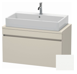 Тумба под раковину для консоли/столешницы Duravit DuraStyle 90х47,8х51,2 см, подвесная, ДСП, цвет: серо-коричневый/белый матовый, 1 выдвижной ящик, прямоугольная