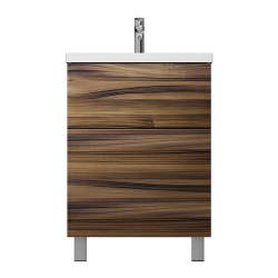Тумба под раковину AM.PM Gem 60, 600x408x710 мм, напольная, цвет под дерево орех, 2 выдвижных ящика, под раковину/умывальник, прямоугольная, правая/левая, универсальная