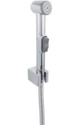 Комплект для биде Aquatek AQ2050CR гигиеническая лейка/шланг 125 см/держатель лейки, abs-пластик, цвет хром, для биде/унитаза/гигиенических процедур, универсальный