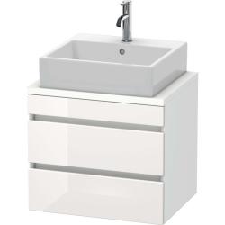 Тумба/шкафчик для консоли/столешницы Duravit DuraStyle под раковину 80х54,8х51,2 см, подвесная, ДСП, цвет: белый глянец/белый матовый, 2 выдвижных ящика, прямоугольная