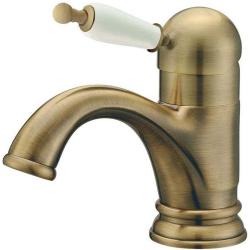 Смеситель для раковины/умывальника Boheme Medici Ripresa, однорычажный, неповоротный, керамический, длина излива 124 мм, латунь, цвет бронза