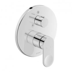 Смеситель для душа Duravit B.3, однорычажный, скрытого монтажа, керамический, 2 функция, настенный/встраиваемый, без излива, без шланга/лейки, круглый, латунь, цвет хром, лицевая часть, для душа/ванной