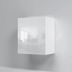 Шкаф AM.PM Func 60, 60х68,5х35 см, подвесной, (правый/левый/универсальный), 2 распашные дверцы, цвет белый глянцевый