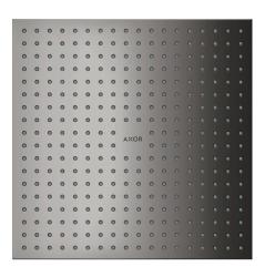 Верхний душ AXOR ShowerSolutions 300/300 2jet, потолочный/скрытый монтаж, квадратный, с 2 режимами, размер 30х30 см, металлический, цвет: полированный черный хром, для душа/ванной