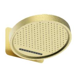 Верхний душ Raglo R452.02.03 круглый, 2 режима, размер 323 мм, нержавеющая сталь, цвет сатин золотой, для душа/ванной, на стену/на потолок