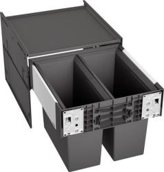 Система сортировки отходов BLANCO SELECT II 45/2 45х41,2х36,1 прямоугольная, пластик, два контейнера, цвет серый, в кухонную тумбу, выдвижная