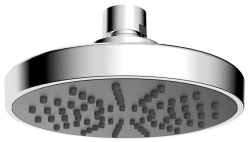 Верхний душ IDDIS Optima Home, настенный, круглый, с 1 режимом/тропический душ, размер 116х116 мм, ABS-пластик, цвет серый/черный, для душа/ванной