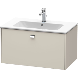 Тумба под раковину для консоли/столешницы Duravit Brioso 82х48х44,2 см, подвесная, ДСП, цвет: серо-коричневый, 1 выдвижной ящик, прямоугольная