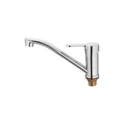 Смеситель для кухни/мойки Accoona, однорычажный, поворотный, керамический, длина излива 210 мм, цинк, цвет хром