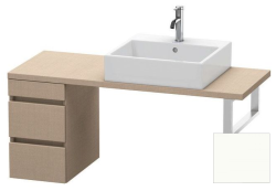 Тумба/шкафчик для консоли/столешницы Duravit DuraStyle под раковину 30х47,8х51,2 см, подвесная, ДСП, цвет: лен/белый матовый, 2 выдвижных ящика, прямоугольная