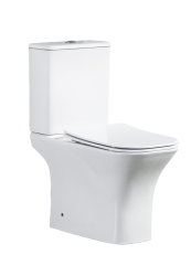 Унитаз-компакт Olives Porto, белый, универсальное направление выпуска, напольный, с быстросьемным сиденьем микролифт, дюропласт, безободковый, антивсплеск, чаша с бачком